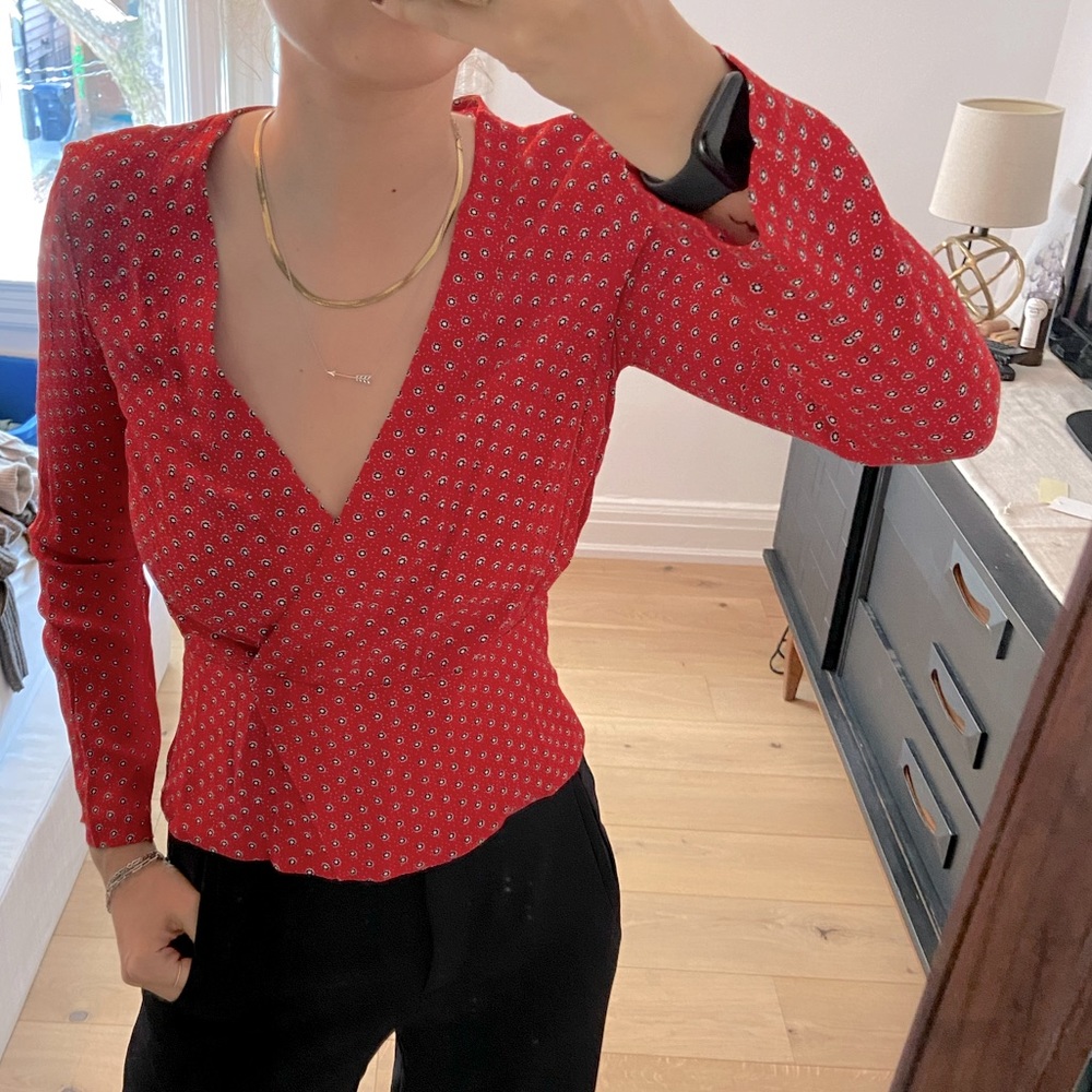Wrap style blouse